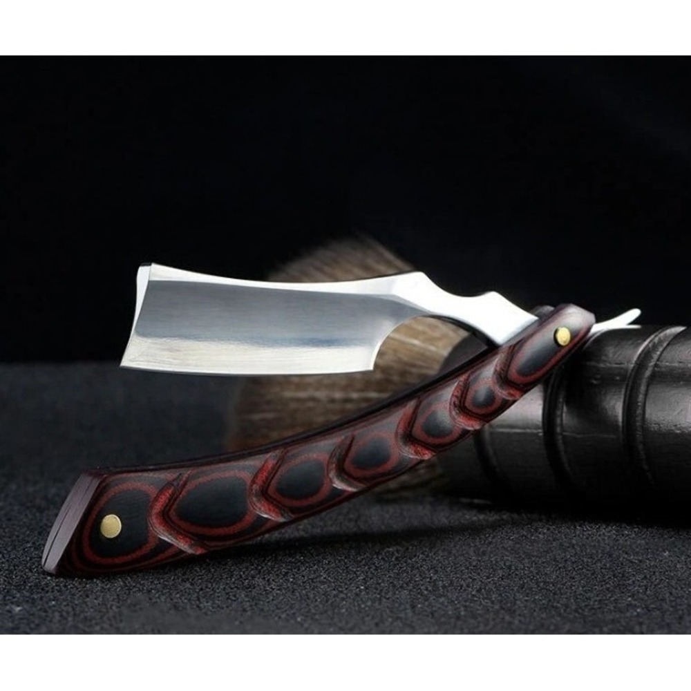WOOD HANDLE BARBER STRAIGHT CUT THROAT SALON SHAVING RAZOR
